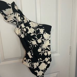 Floral Asymmetrical Swimsuit